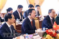 Hình ảnh Chủ tịch nước Võ Văn Thưởng thăm Cộng hòa Dân chủ Nhân dân Lào