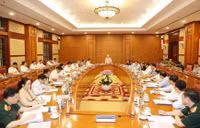 Hình ảnh Tổng Bí thư chủ trì cuộc họp phòng, chống tham nhũng, tiêu cực