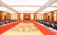 Hình ảnh Tổng Bí thư chủ trì phiên họp đầu tiên Tiểu ban Văn kiện Đại hội XIV của Đảng