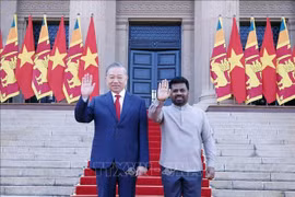 Lễ đón trọng thể Tổng Bí thư, Chủ tịch nước Tô Lâm thăm cấp Nhà nước Sri Lanka