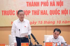Tổng Bí thư, Chủ tịch nước Tô Lâm dự buổi làm việc chuẩn bị Kỳ họp thứ Hai, Quốc hội khóa XVI của Đoàn đại biểu Quốc hội Hà Nội