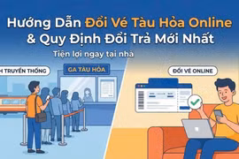 Từ mai 15-5, người dân có thể đổi vé tàu trực tuyến mà không cần tới ga
