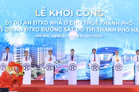 Hà Nội đồng loạt khởi công 5 dự án đường sắt đô thị và 3 dự án nhà ở cho thuê