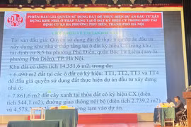 Phú Diễn đấu giá thành công lô đất hơn 14.000m2 xây nhà ở thấp tầng thu về hơn 790 tỷ đồng
