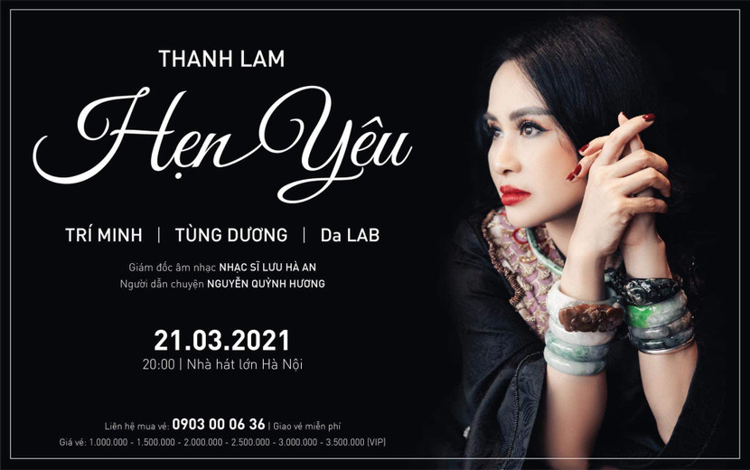 Lịch mới của liveshow "Hẹn yêu" dự kiến được Thanh Lam dời lại vào ngày 21-3-2021 Lịch mới của liveshow "Hẹn yêu" dự kiến được Thanh Lam dời lại vào ngày 21-3-2021