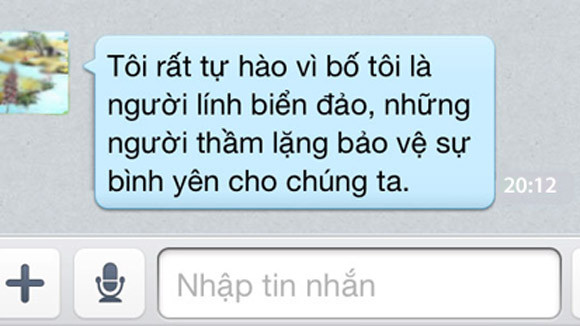 Tin nhắn xúc động của người vợ gửi chồng ở Trường Sa ảnh 2
