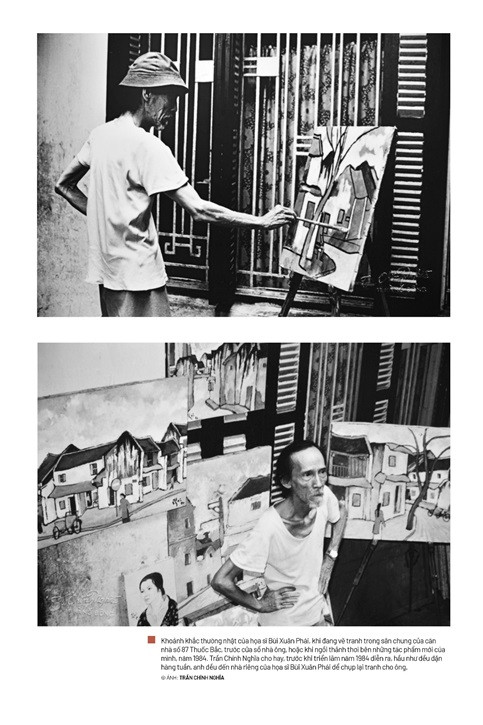 Những khoảnh khắc đời thường của danh họa Bùi Xuân Phái được nhiếp ảnh gia Trần Chính Nghĩa ghi lại