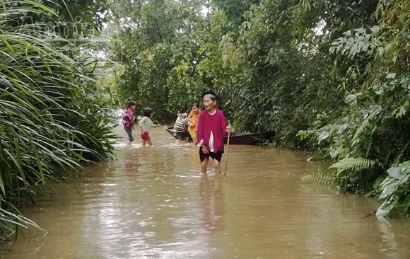 Lũ lớn tại Nghệ An - Hà Tĩnh, hàng ngàn hộ dân chìm trong biển nước ảnh 6