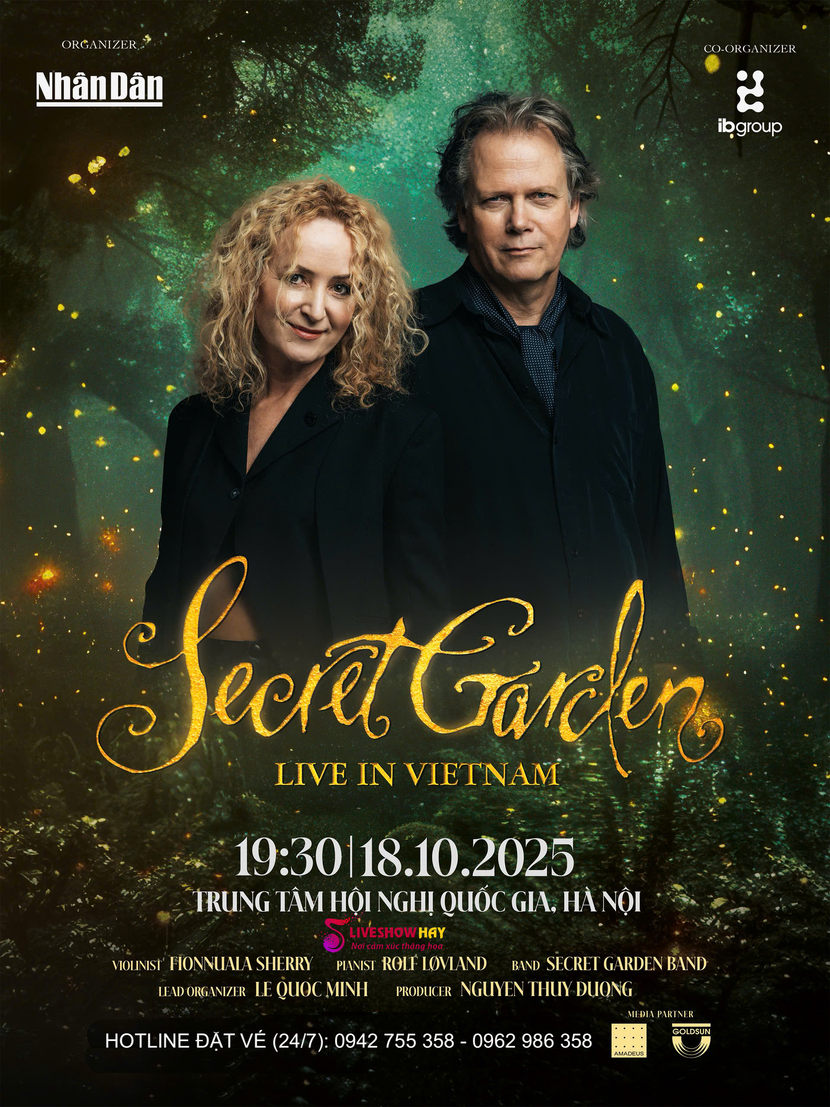 “Secret Garden Live in Vietnam” sẽ diễn ra vào 19h30 ngày 18-10-2025 tại Trung tâm Hội nghị Quốc gia, Hà Nội.