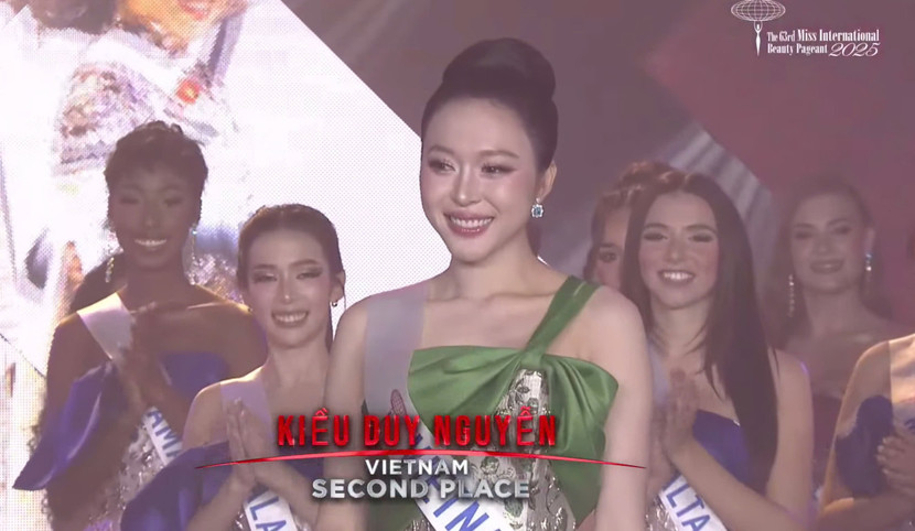 Dù không giành giải nhưng Kiều Duy vẫn để lại dấu ấn đẹp tại chặng đường "Hoa hậu Quốc tế 2025"