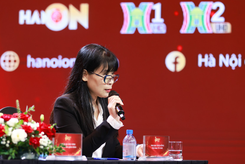 Nhà báo Thái Hằng - Phó Trưởng Ban tổ chức cuộc thi