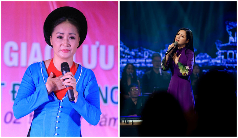 NSND Hồng Lựu và ca sĩ Đinh Hiền Anh chung sức kêu gọi mọi người ủng hộ đồng bào miền Trung