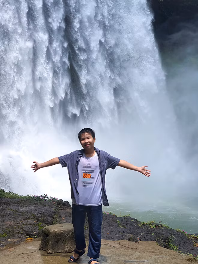 Cao Khải An - cậu con trai út năm nay 12 tuổi của nhà văn Nguyễn Ngọc Tư