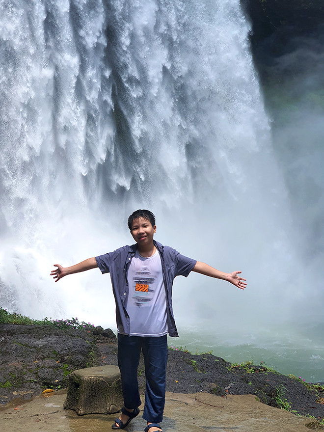 Cao Khải An - cậu con trai út năm nay 12 tuổi của nhà văn Nguyễn Ngọc Tư