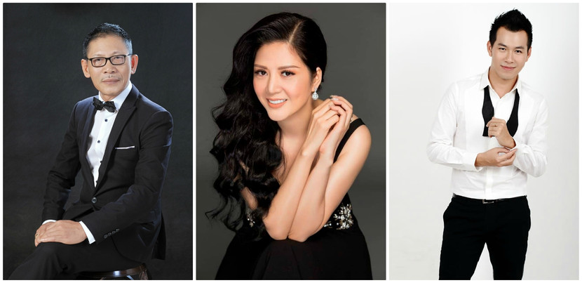 NSƯT Đức Long, ca sĩ Đinh Hiền Anh, ca sĩ Hồ Trung Dũng tham gia trình diễn trong chương trình NSƯT Đức Long, ca sĩ Đinh Hiền Anh, ca sĩ Hồ Trung Dũng tham gia trình diễn trong chương trình