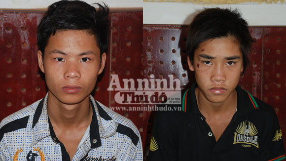 Hai đối tượng Sỹ và Lên tại cơ quan công an