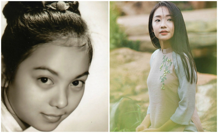 Nguyên mẫu Dao Ánh (trái) và diễn viên đóng vai Dao Ánh trên phim (phải) Nguyên mẫu Dao Ánh (trái) và diễn viên đóng vai Dao Ánh trên phim (phải)