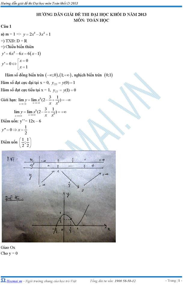 Gợi ý cách giải đề thi tuyển sinh ĐH năm 2013 môn Toán (khối B và D) ảnh 11