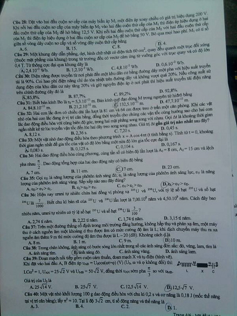 Gợi ý cách giải đề thi tuyển sinh Đại học năm 2013 môn Vật Lý ảnh 4