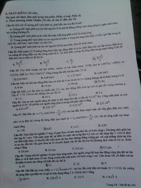 Gợi ý cách giải đề thi tuyển sinh Đại học năm 2013 môn Vật Lý ảnh 5