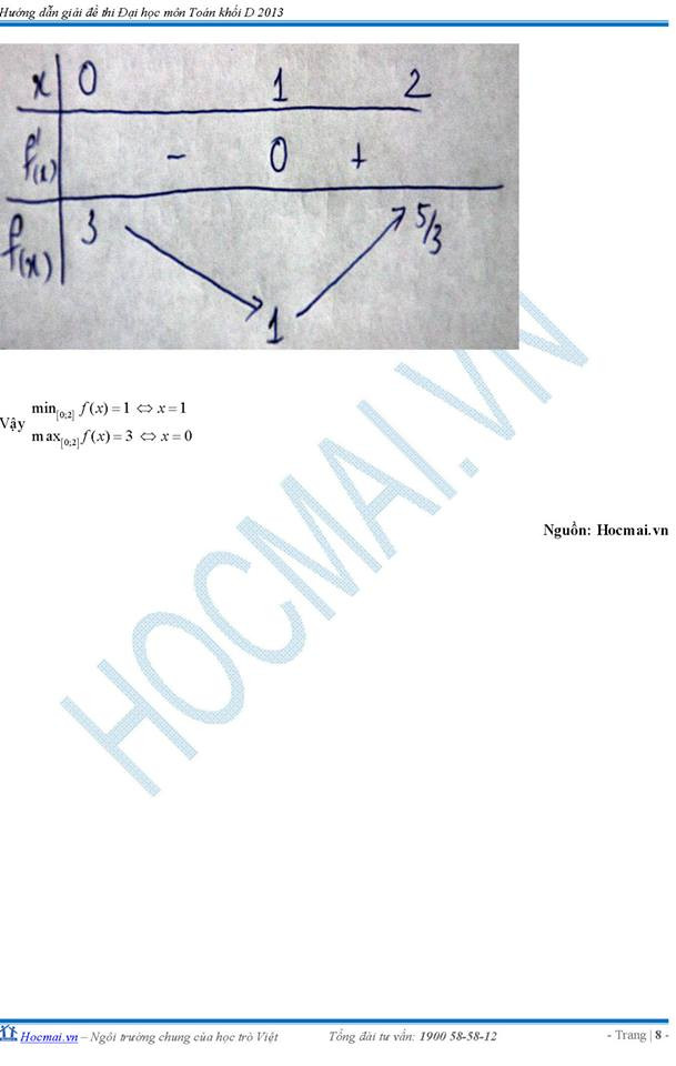Gợi ý cách giải đề thi tuyển sinh ĐH năm 2013 môn Toán (khối B và D) ảnh 18