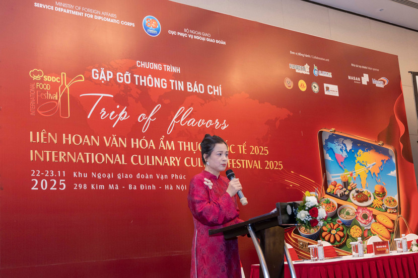 Bà Hoàng Thu Nga – Phó Trưởng Ban tổ chức "Liên hoan văn hóa ẩm thực quốc tế 2025"