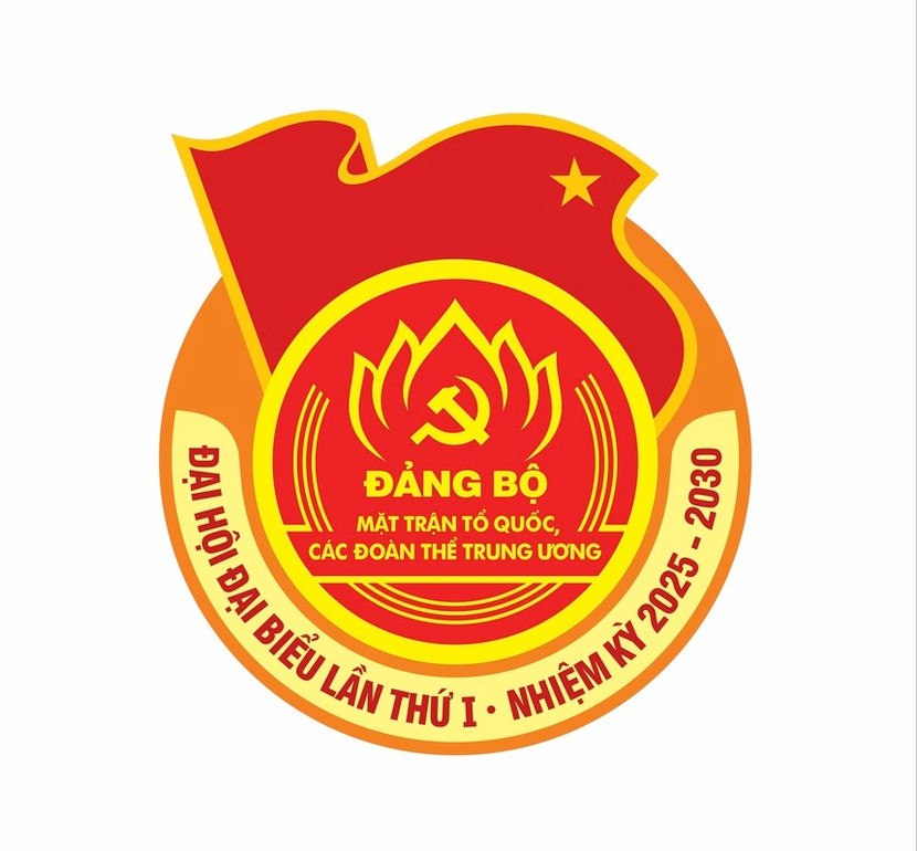 Logo Đại hội Đảng bộ Mặt trận Tổ quốc, các đoàn thể Trung ương lần thứ I, nhiệm kỳ 2025 – 2030