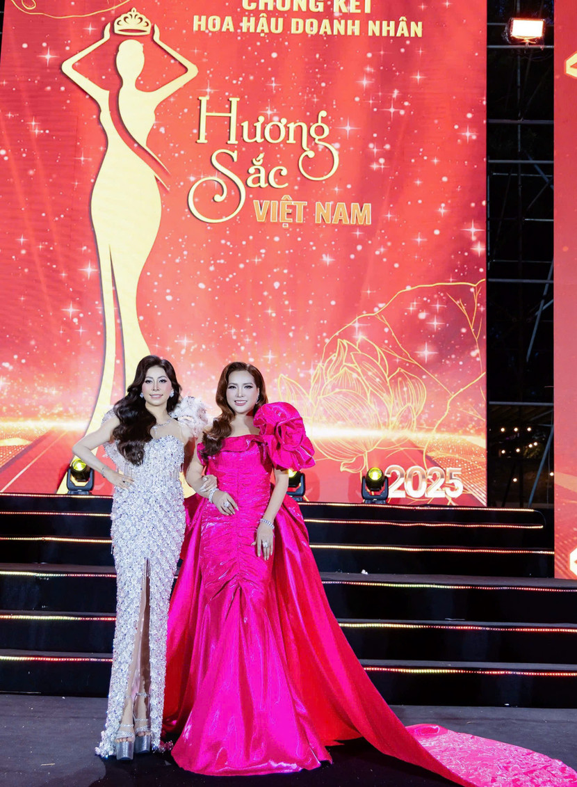 "Hoa hậu Đại sứ Toàn cầu" Hạnh Nguyên và Chủ tịch "Miss Business World" tại Mỹ Đặng Gia Bena