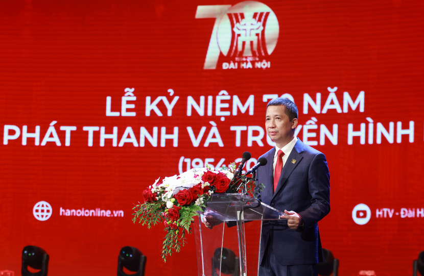 Ông Nguyễn Kim Khiêm, Tổng Giám đốc, Tổng biên tập Đài PT-TH Hà Nội tự hào nhìn lại chặng đường lịch sử 70 năm hình thành và phát triển của Đài.