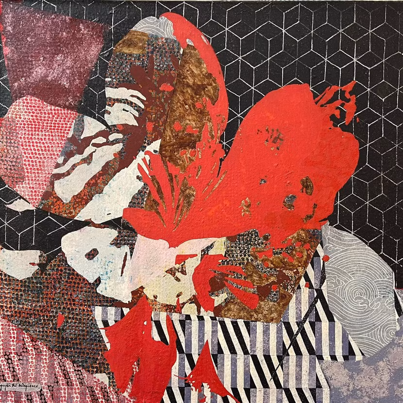 Tác phẩm "Giấc mơ hoa" của nghệ sĩ đương đại Nguyễn Thế Hùng Tác phẩm "Giấc mơ hoa" của nghệ sĩ đương đại Nguyễn Thế Hùng