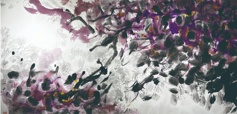 Hai tác phẩm của nghệ sĩ Fan Chun được trưng bày tại triển lãm