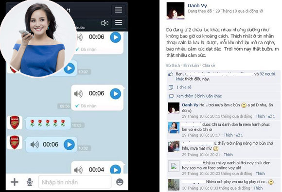 "Lộ" tin nhắn tình cảm Vy Oanh gửi bạn trai Việt kiều ảnh 1