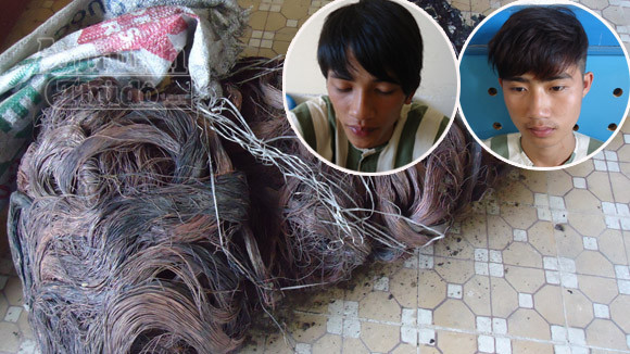 Bắt khẩn cấp 2 đối tượng trộm cáp viễn thông ảnh 1