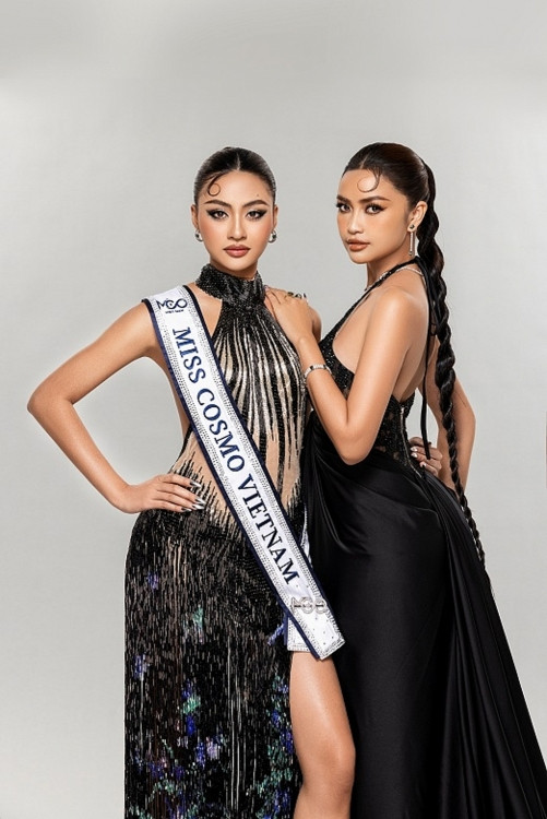 Hoa hậu Ngọc Châu (bên phải) và đương kim "Miss Cosmo Vietnam 2023" Bùi Xuân Hạnh (bên trái) Hoa hậu Ngọc Châu (bên phải) và đương kim "Miss Cosmo Vietnam 2023" Bùi Xuân Hạnh (bên trái)