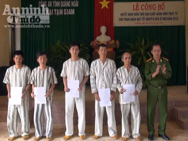 Quảng Ngãi: Giảm thời hạn chấp hành hình phạt tù cho 8 can phạm nhân ảnh 1