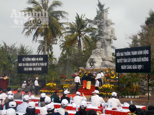 Tưởng niệm 48 năm ngày 504 người dân Sơn Mỹ bị lính Mỹ thảm sát ảnh 1
