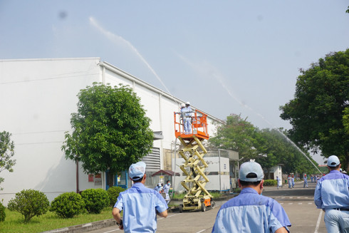 Diễn tập chữa cháy, cứu nạn tại nhà máy Stanley Gia Lâm ảnh 4