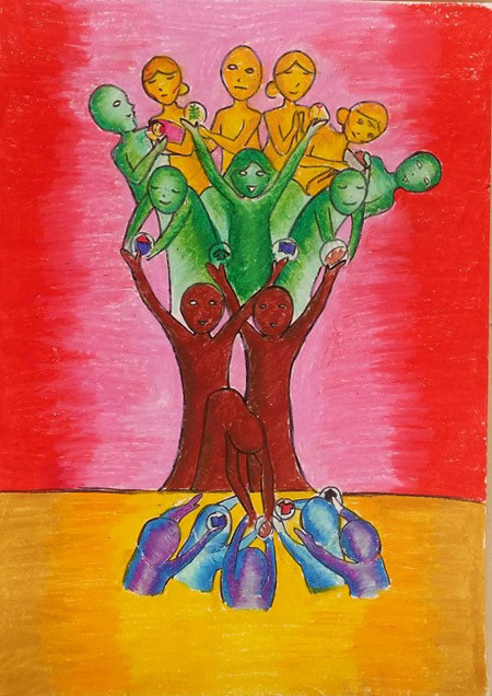 Học sinh Vinshool đoạt giải Nhì thế giới cuộc thi vẽ "Chống đói nghèo" ảnh 1