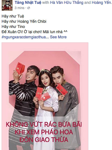 Nghệ sĩ Việt kêu gọi "Ngưng xả rác đêm Giao thừa" ảnh 5