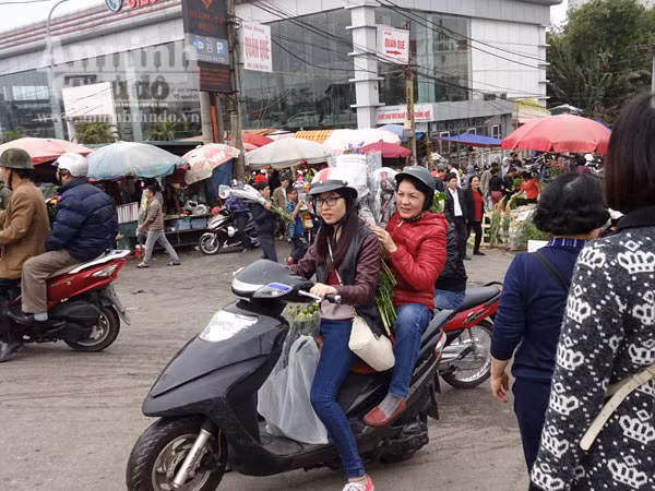 Đổ xô đi mua hoa giá rẻ gây ùn tắc cục bộ trên đường Âu Cơ ảnh 8