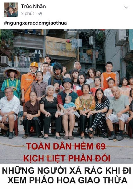 Nghệ sĩ Việt kêu gọi "Ngưng xả rác đêm Giao thừa" ảnh 3