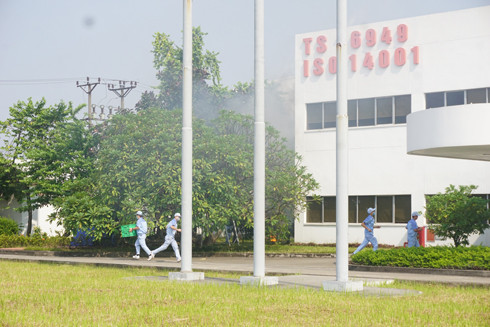 Diễn tập chữa cháy, cứu nạn tại nhà máy Stanley Gia Lâm ảnh 5