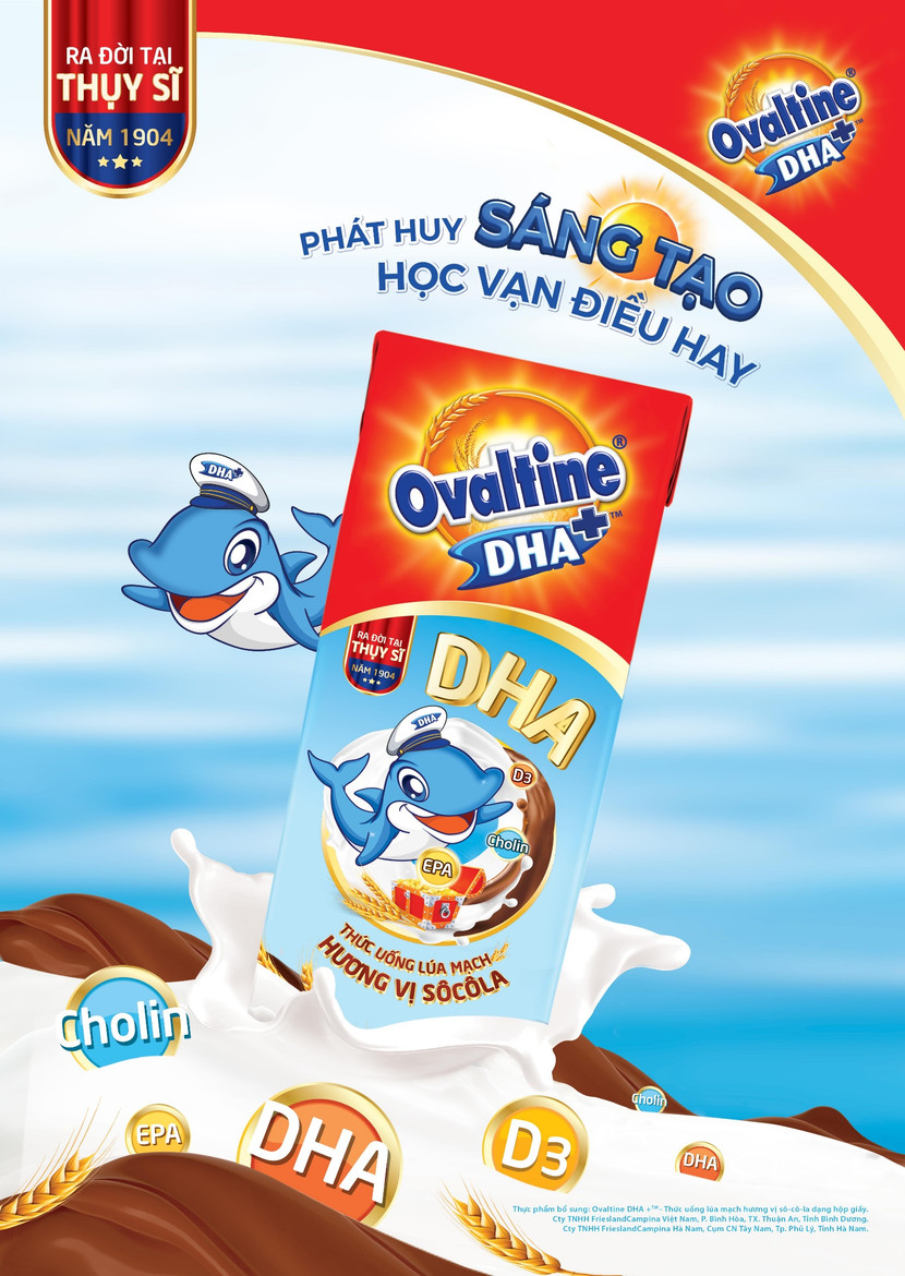 Ovaltine DHA+, thức uống ca cao lúa mạch Ovaltine lần đầu tiên bổ sung DHA ảnh 1