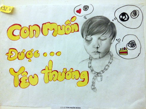 Hơn 100 bức tranh ấn tượng, truyền tải thông điệp "Cùng loại bỏ bạo lực với trẻ em" ảnh 6