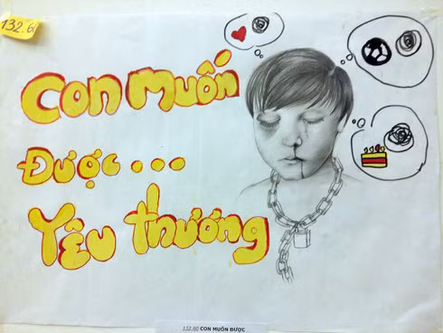 Hơn 100 bức tranh ấn tượng, truyền tải thông điệp "Cùng loại bỏ bạo lực với trẻ em" ảnh 6