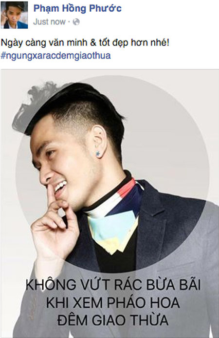Nghệ sĩ Việt kêu gọi "Ngưng xả rác đêm Giao thừa" ảnh 4