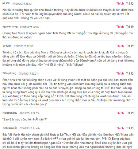 Bạn đọc phản đối mạnh mẽ ông Vũ Mạnh Hải, bảo vệ HLV Miura ảnh 3