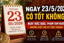 Lịch âm hôm nay 23/5/2026: Phạm Tam Nương, có nên khai trương?
