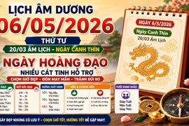 Lịch âm hôm nay 6/5/2026: Ngày hoàng đạo nhưng vẫn cần tránh việc lớn?