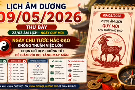 Lịch âm hôm nay 9/5/2026: Ngày Chu Tước Hắc Đạo, nên làm gì?